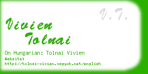 vivien tolnai business card